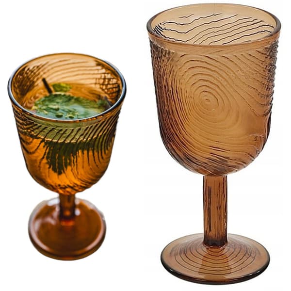 VINGLAS GLAS TRÄSKIVA MÖNSTER ARBRE BRUN DESIGN