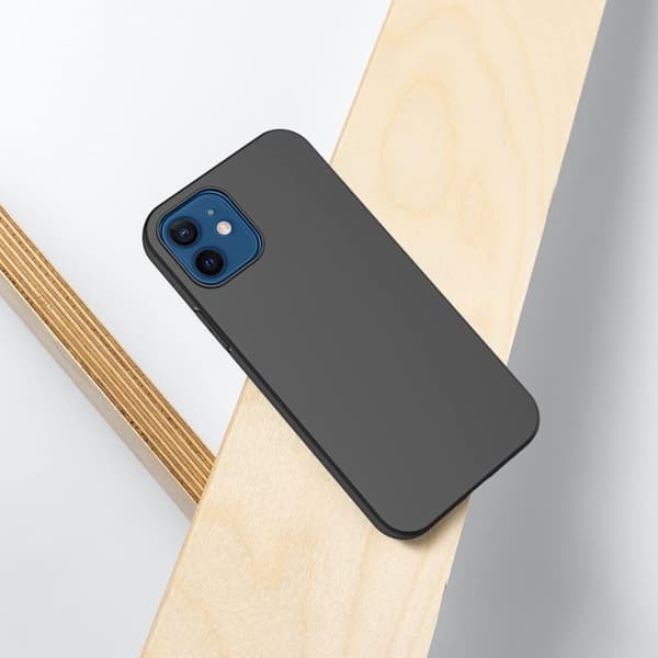 COVER TIL APPLE IPHONE 12/12 PRO SILIKONE SORT ENSFIT