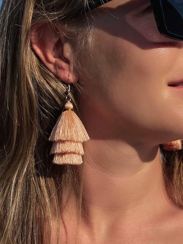 Øreringe Kvaster Boho SISI Beige
