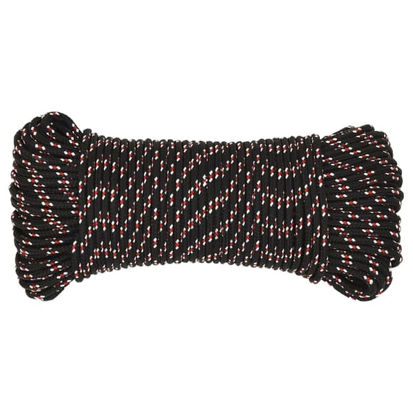 vidaXL sejltov, sort, 3 mm, 100 m, polypropylen