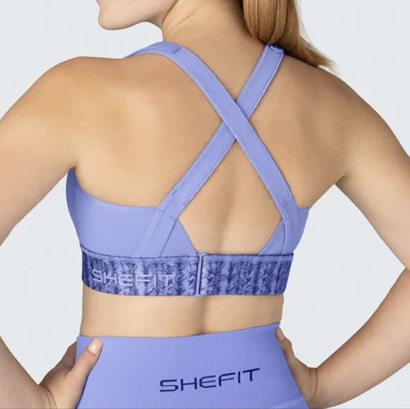 SHEFIT BLÅ SPORT-BH MED MEDIUM STÖD JUSTERBAR 3XL
