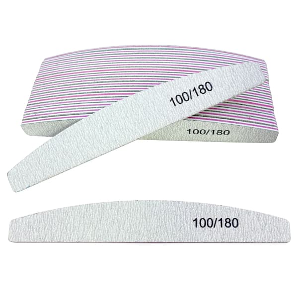 Halvmånebåtsnagelfil 100/180 25 st dubbelsidig