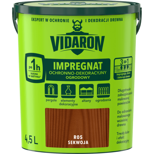 VIDARON TRÄDGÅRDSIMPREGNERING SEQUOIA R05 4,5L