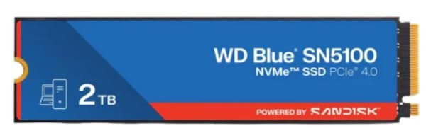 SSD-disk SANDISK WD Blue SN5100 2TB Blå-röd