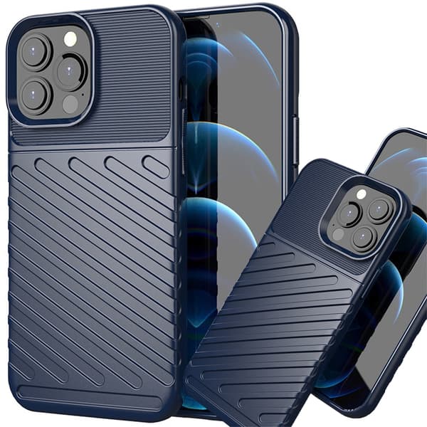 Thunder Case fleksibelt pansret cover til iPhone 13 Pro Max blå