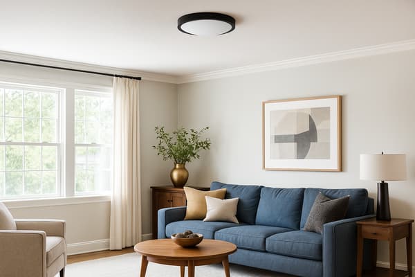 Loftlampe ORION Plafon 375 sort til stue, køkken, badeværelse stilfuld