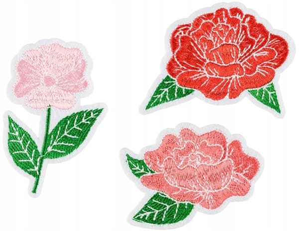 Stryktransfers blommor, mix, 4,5-6,5x4,5-7 cm, 3 st.