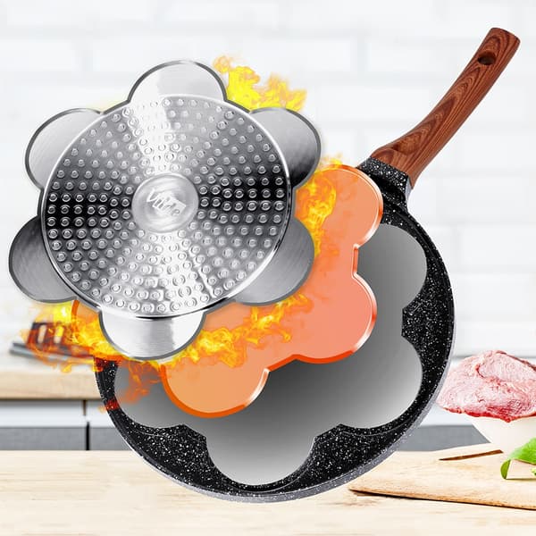 Pande til æg granit 7 huller BLACK&WOOD 26 cm