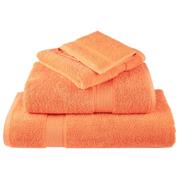 vidaXL Premiumhanddukar SOLUND, 10 st, Orange, 30x30 cm