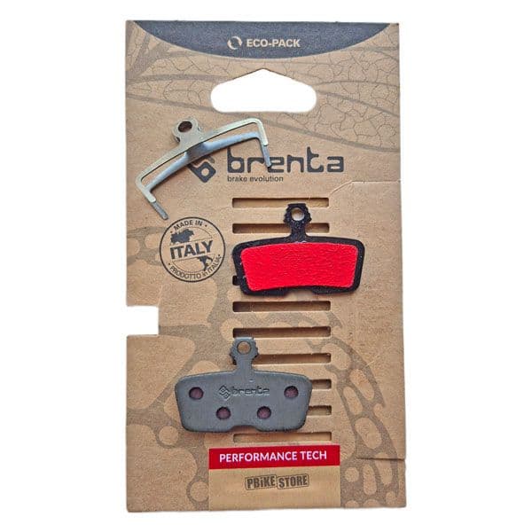 BRENTA CYKELBREMSEKLODSER ØKOLOGISKE MTB/LANDEVÆRK SEMI-METALLISKE PASSER TIL AVID CODE (2011-2014) CODE R, SRAM CODE RSC/R (2017), GUIDE RE BR123