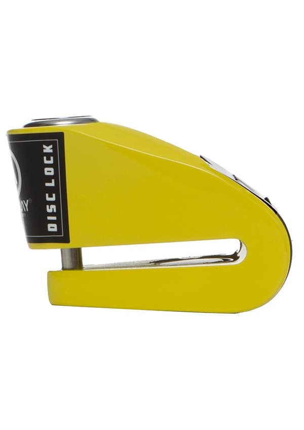 AUVRAY B-LOCK 06 skivelås med alarm - gul og sort, stiftdiameter 6 mm