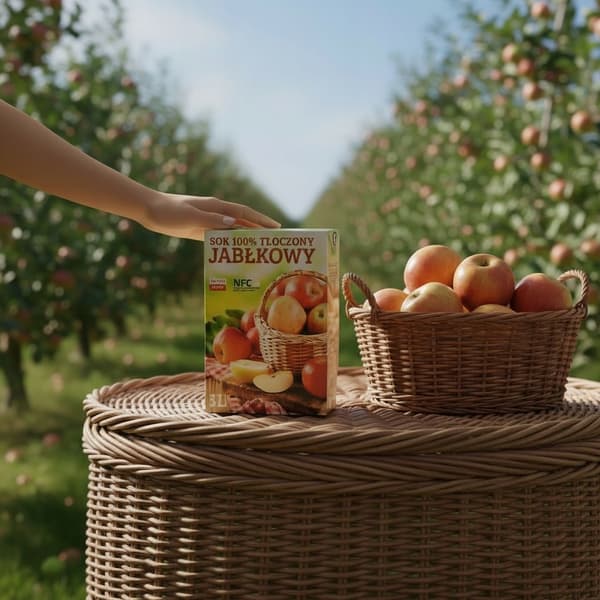 25x ÆBLEJUICEKARTON 100% PRESSEDE 5L PAKKE KURV MED ÆBLER