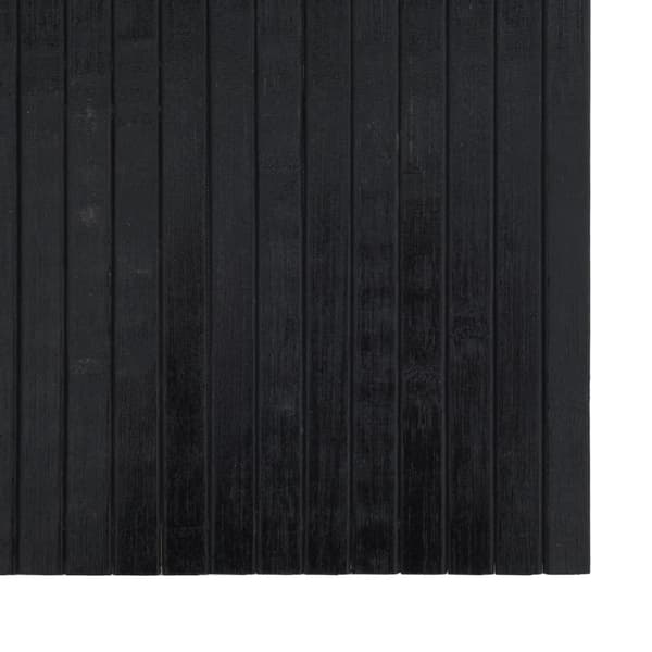vidaXL Suorakulmainen matto, musta, 60x300 cm, bambu