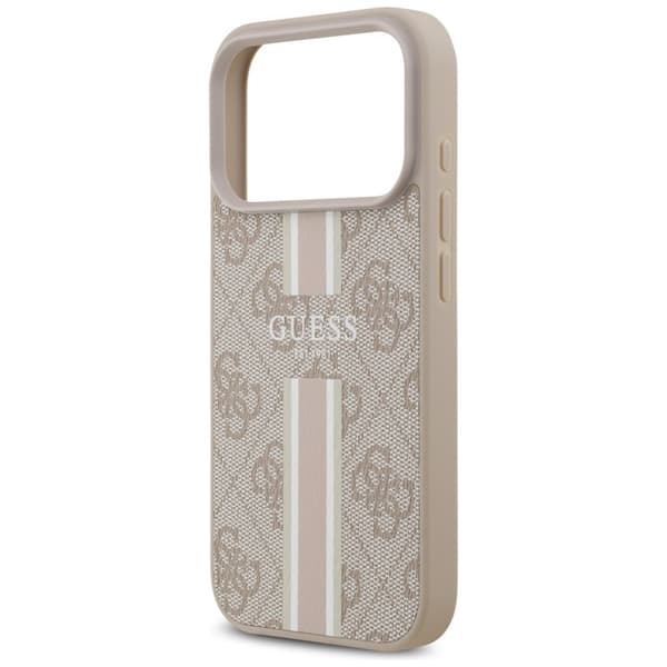 Guess 4G Printed Stripes MagSafe - iPhone 17 Pro cover (lyserød)