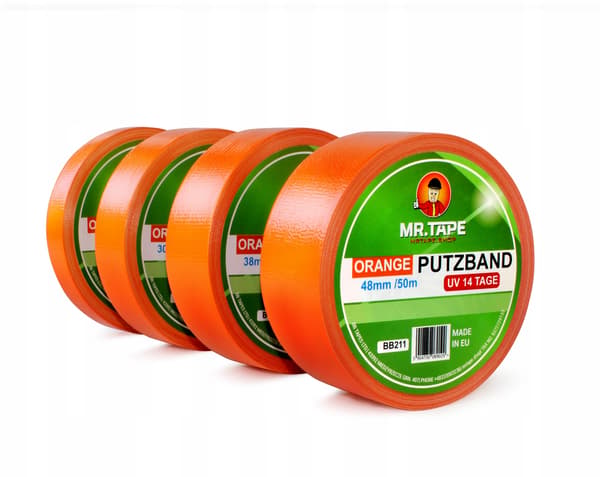 STÆRK BILLIG Orange pudstape 30mm x 50m UV-resistent