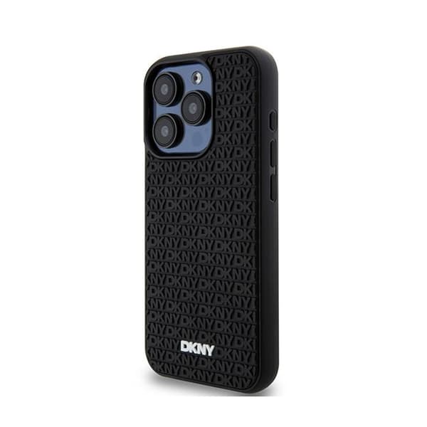 DKNY 3D Rubber Repeat Pattern - iPhone 15 Pro Max-skal (svart)