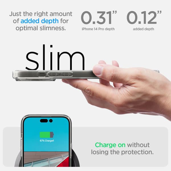 Spigen Ultra Hybrid MagSafe - Etui til iPhone 14 Pro (Hvid)