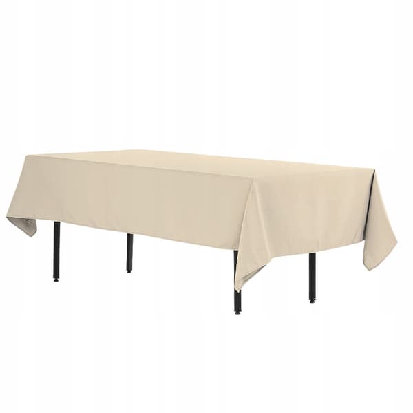 Fläckbeständig rektangulär bordsduk för bord polyester tjock 280x170cm champagne