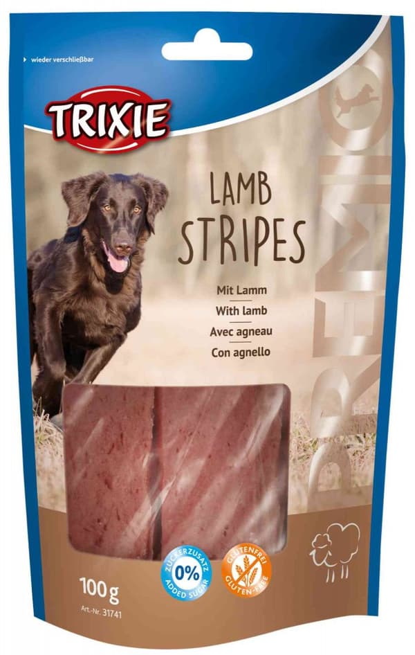 Trixie | Premio | Lammestriber - 100g pakke