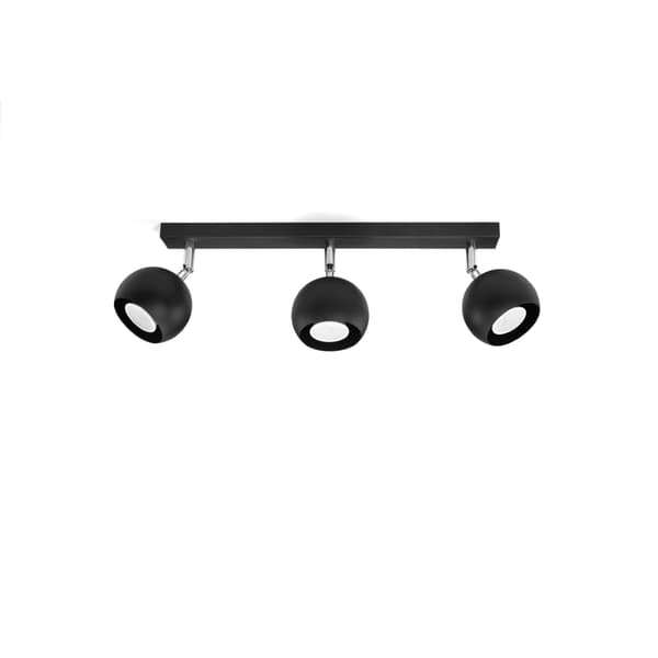 Loftlampe Oculare 3 GU10 Sort Sollux SL.0445