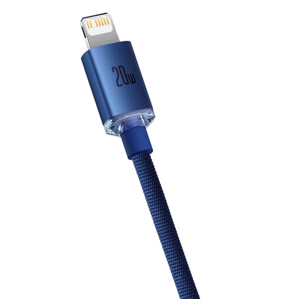 Baseus Crystal USB-C - Lightning-kaapeli, 20W, 1.2m (sininen)