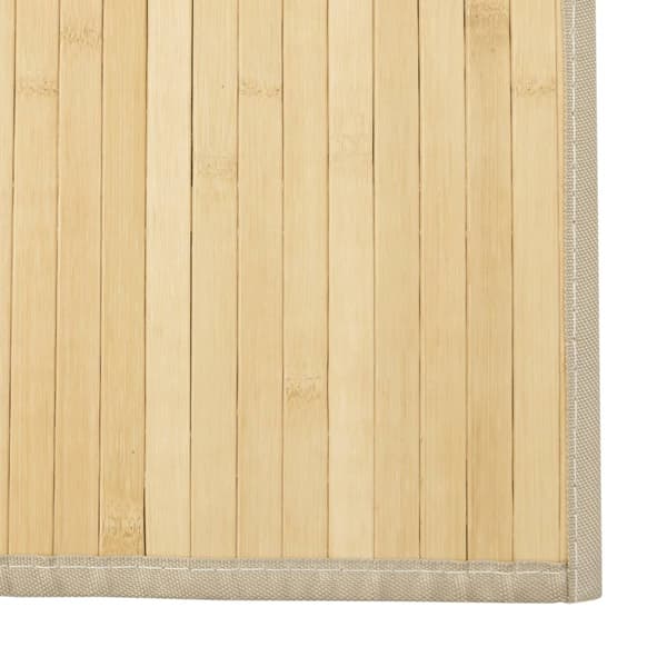 vidaXL Suorakulmainen matto, vaalea luonnonvärinen, 70x400 cm, bambu