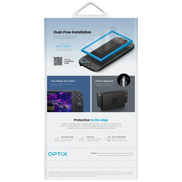 UNIQ Optix Matt Glass för Nintendo Switch 2