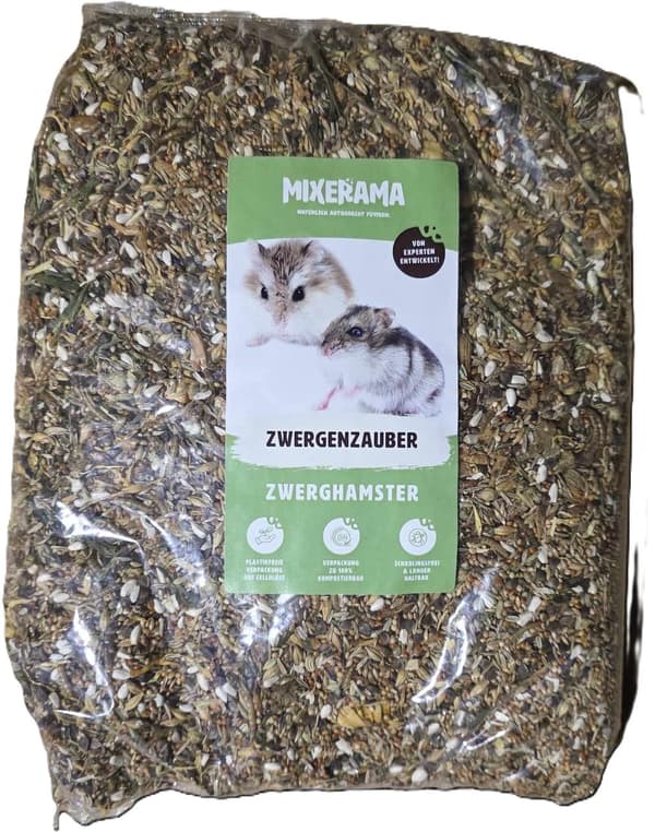 Mixerama | Zwergenzauber | Hamsterfoder 500g - Til dværghamstere 2,5kg