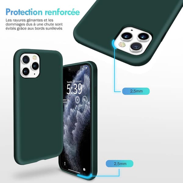ETUI TIL APPLE IPHONE 11 PRO MAX FLASKEGRØN SILIKONE BAGSIDER