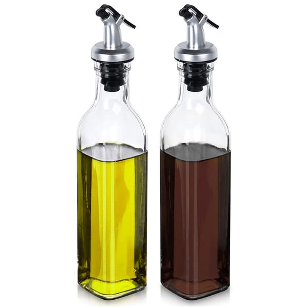 Glasflaskor för olja och ättika med dosöppnare 250 ml 2-pack