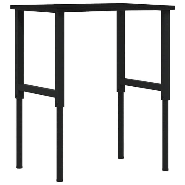 vidaXL arbejdsbord mørkebrunt 80x60x(71,5-98) cm egetræ