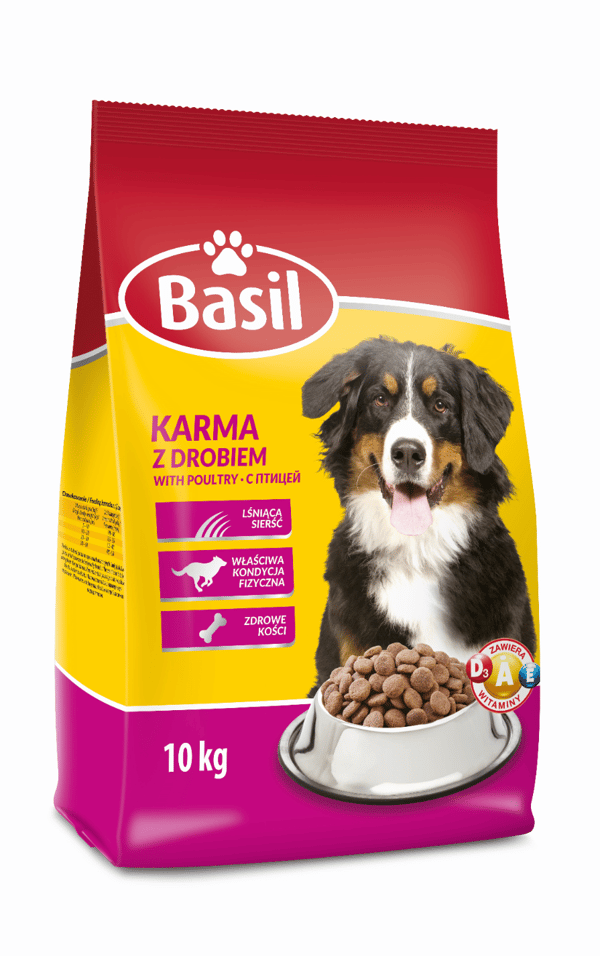 Tørfoder til hunde med fjerkræ BASILIKUM 10 kg
