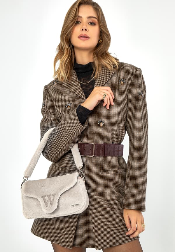 Wittchen Dam Axelväska med Päls, Kräm, Kräm Polyester