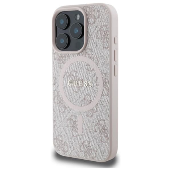 Guess 4G Ring Classic Logo MagSafe - iPhone 16 Pro Max cover (lyserød)