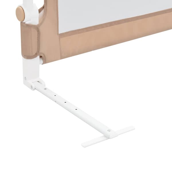 vidaXL sengehest, taupe, 150x42 cm, polyester