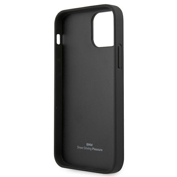 BMW BMHCP12SRSPPK iPhone 12 mini 5.4 cover sort/sort hårdt cover læder Curve Perforate