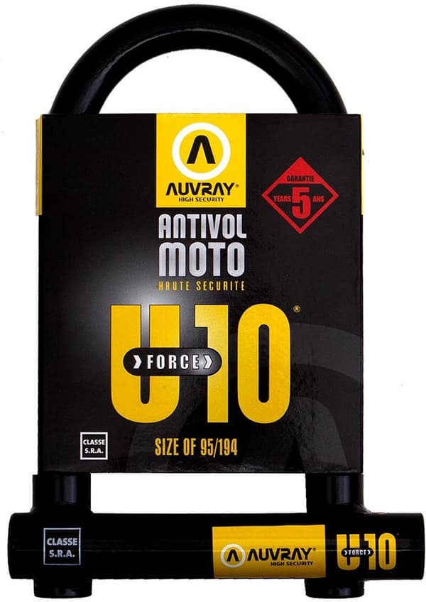 AUVRAY U-LOCK U-FORCE 10-spänne - 95 x 194 mm, stiftdiameter 18 mm (SRA-klass)