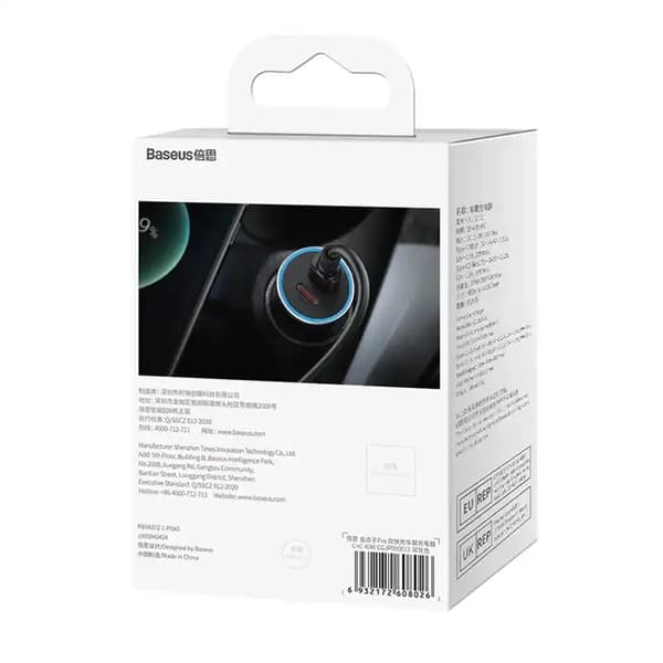 Baseus Golden Contactor Pro -autolaturi, 2x USB-C, 40W (harmaa)