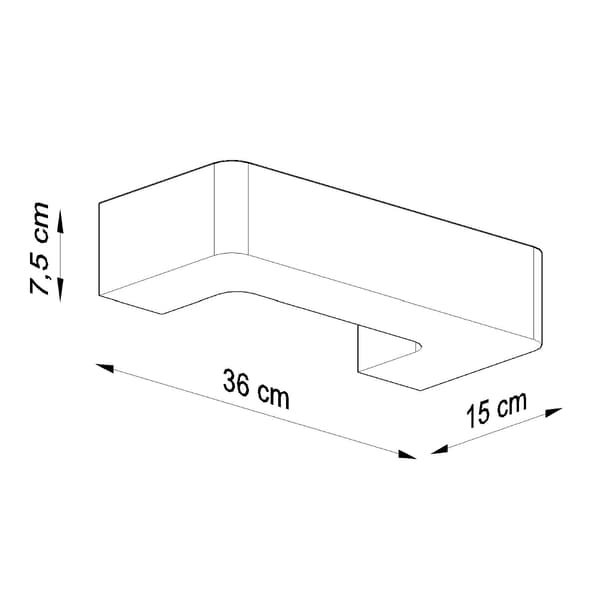 VÆGLAMPE NOVA 1 E27 HVID LUMILO 00.119.34