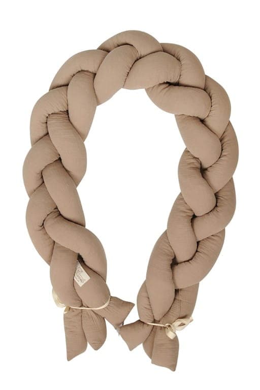 Flätad muslin spjälskydd 200 cm brun