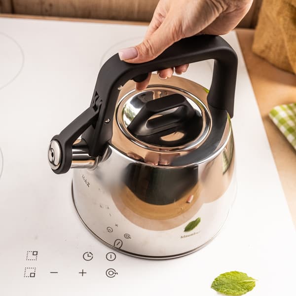 STÅLKEDEL MED FLØJTE 2,5L KLAUSBERG KB-7914