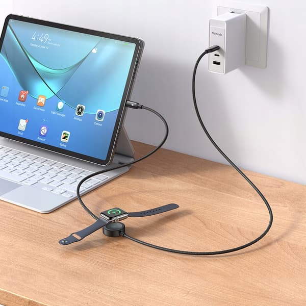 MCDODO INDUKTIV OPLADDER TIL APPLE WATCH 2-I-1 KABEL TIL IPHONE MACBOOK 60W