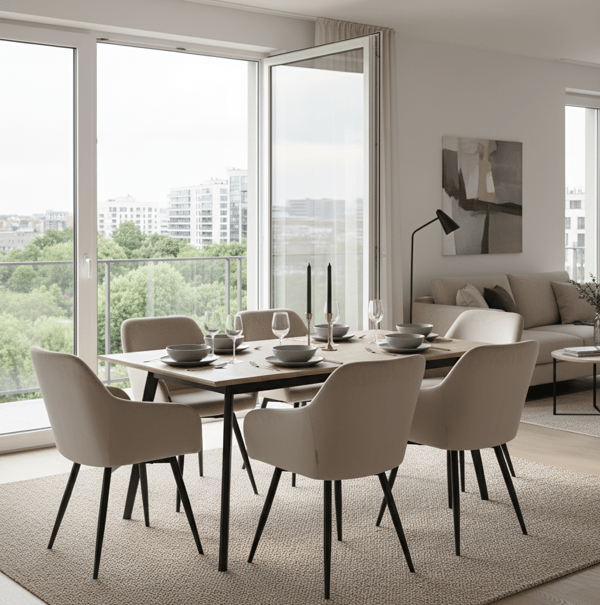 ESMO verhoiltu pyörivä tuoli, beige velour