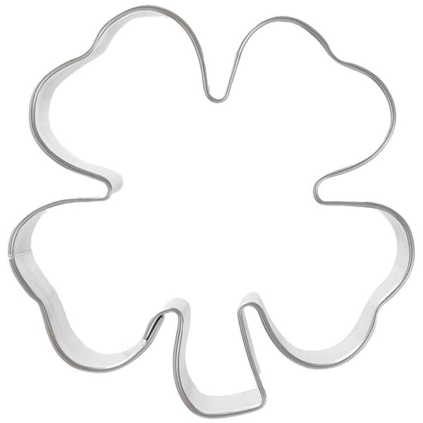 stål kageudstikker kløver 6 cm