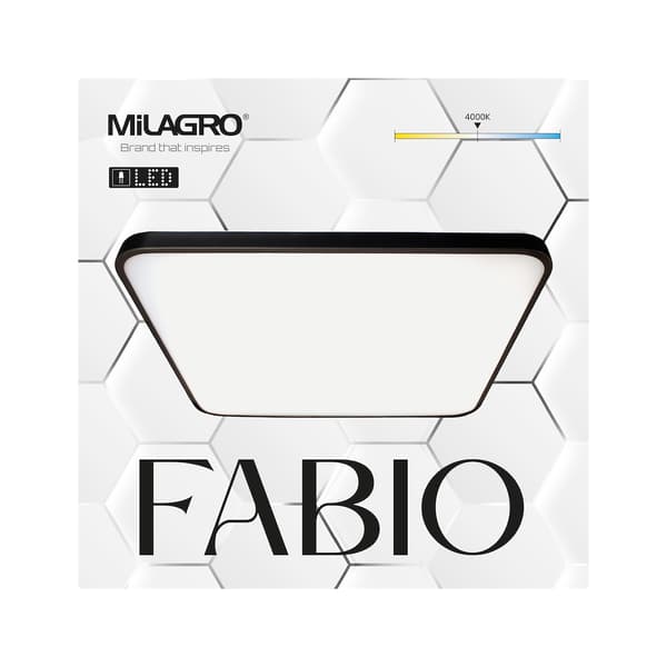 FABIO LED-KATTOVALAISIN MUSTA MILAGRO ML7937