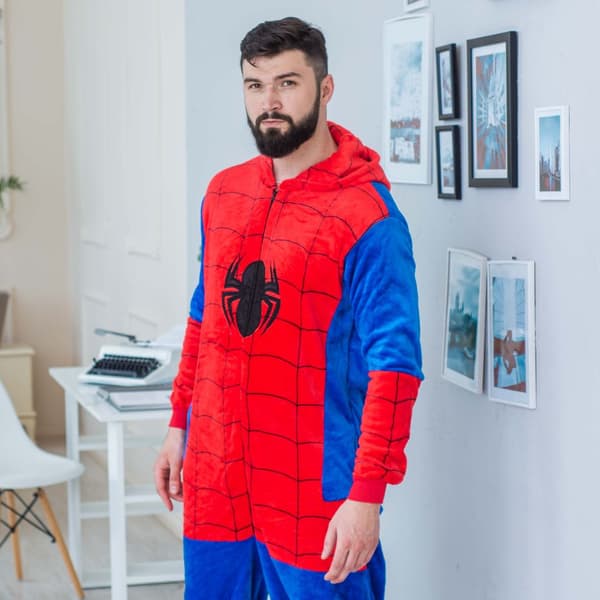 Kigurumi-pyjamas Spiderman-kostym M: 155 - 165 cm