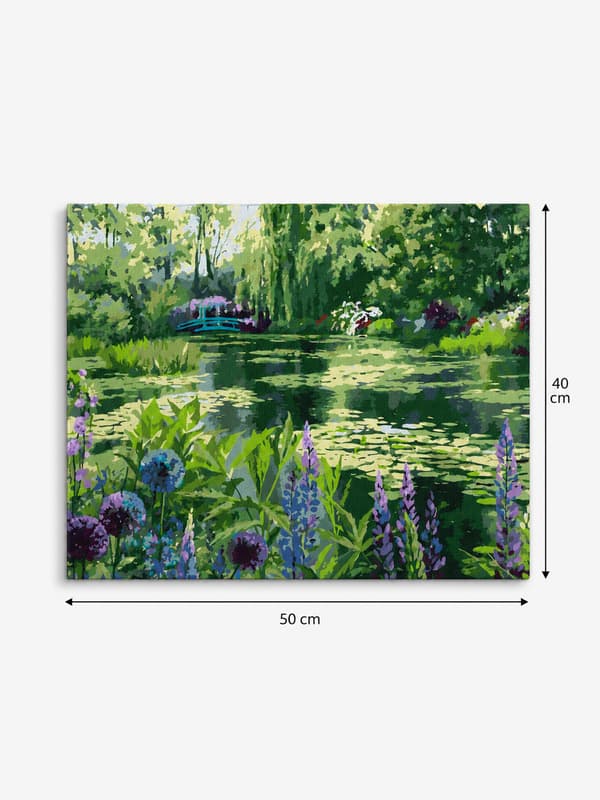 Målning med siffror Monets trädgård i Giverny 50x40 cm