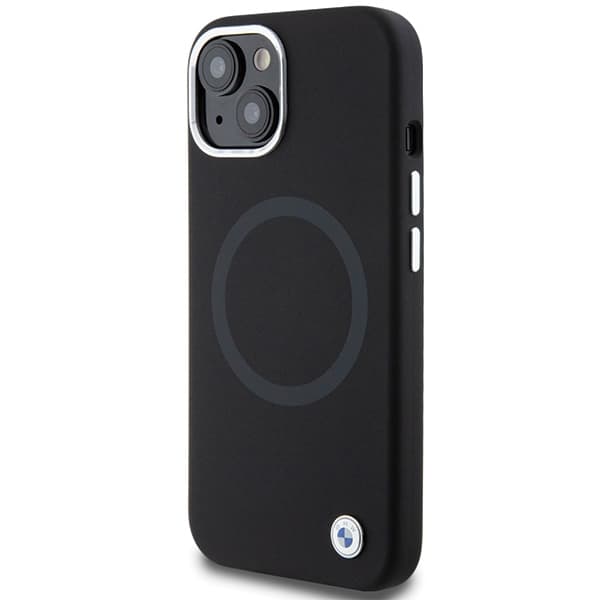 BMW BMHMP15MSILBK2 iPhone 15 Plus / 14 Plus 6,7" sort/sort Signature flydende silikone MagSafe