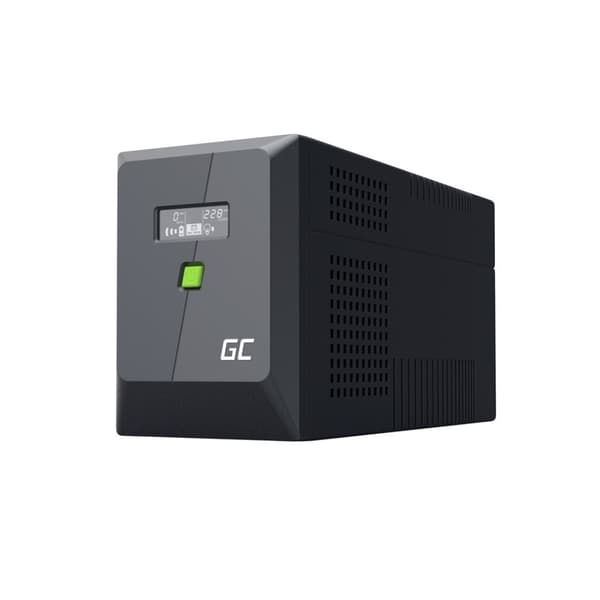 Green Cell POWERPROOF 900W/1500VA UPS sort, 4 stikkontakter