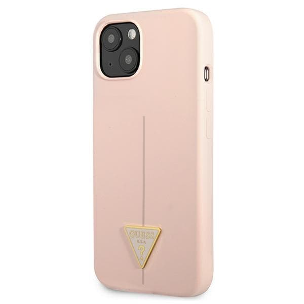 Guess GUHCP13SSLTGP iPhone 13 mini 5.4 rosa hårt skal Silikon Triangle
